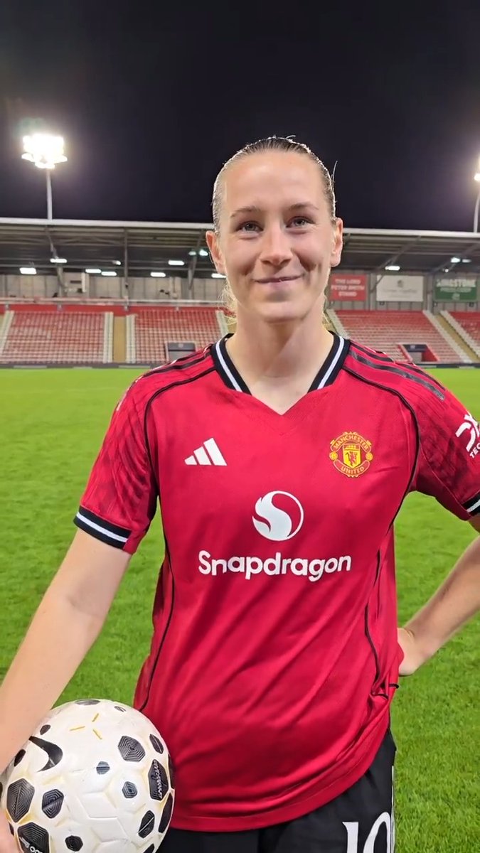 Instant reaction from our hat-trick hero 🦸‍♀️🗯️