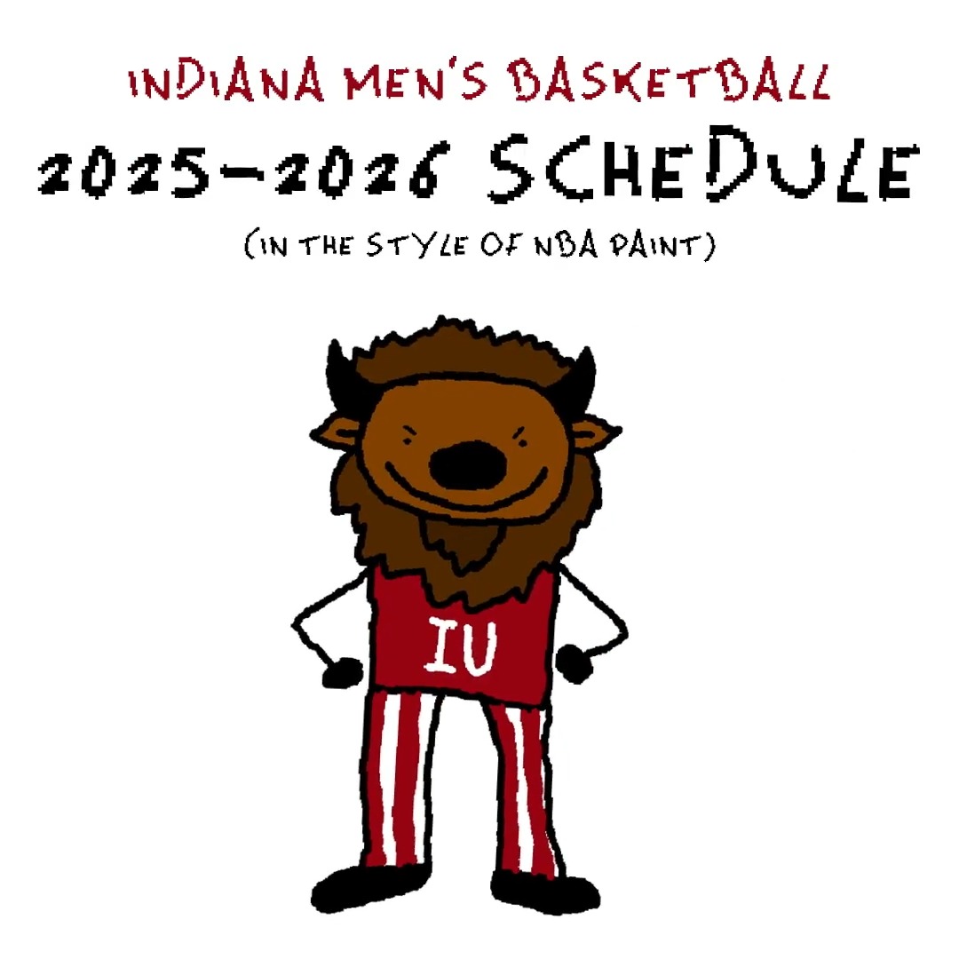 Our full schedule in the style of nba paint. ๐จ See you soon, Hoosier Nation.