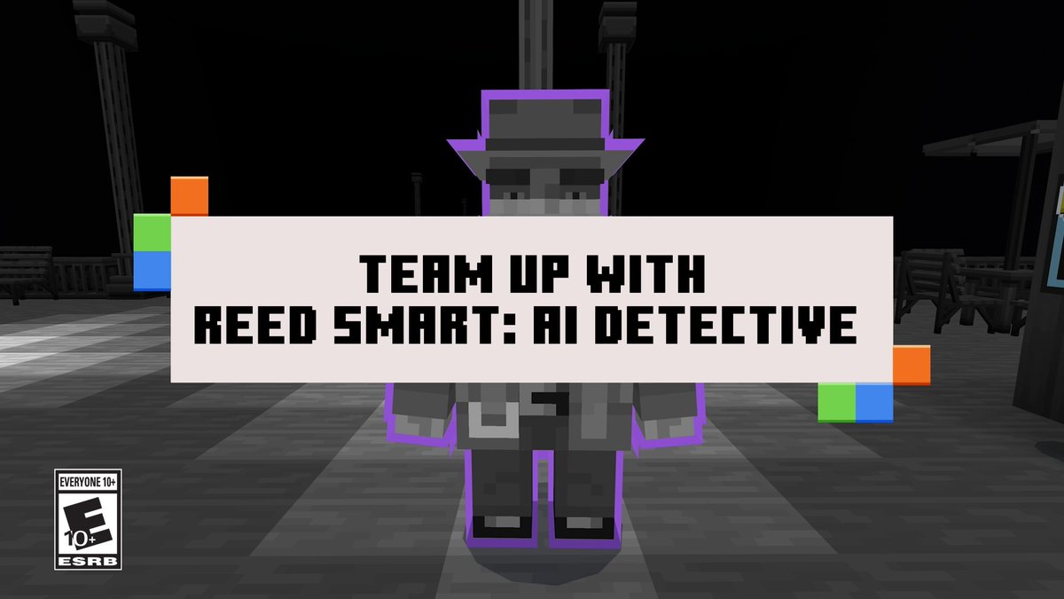 Things aren’t always what they seem! 🧐 Learn how to spot AI-generated content to crack the case in Reed Smart: AI Detective, a noir mystery from Minecraft Education. Get wise and download this new DLC today, free on the Minecraft Marketplace: