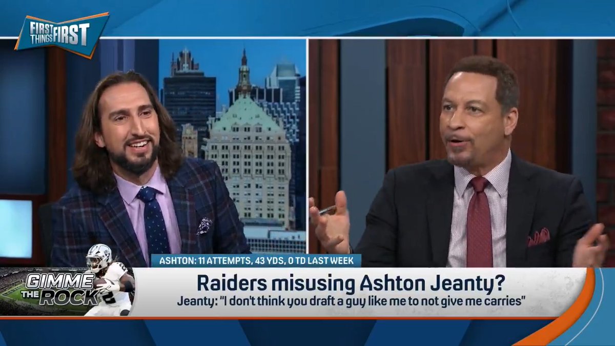 “Ashton Jeanty is falling victim to the nick wright curse.” 😭 Chris Broussard goes IN: