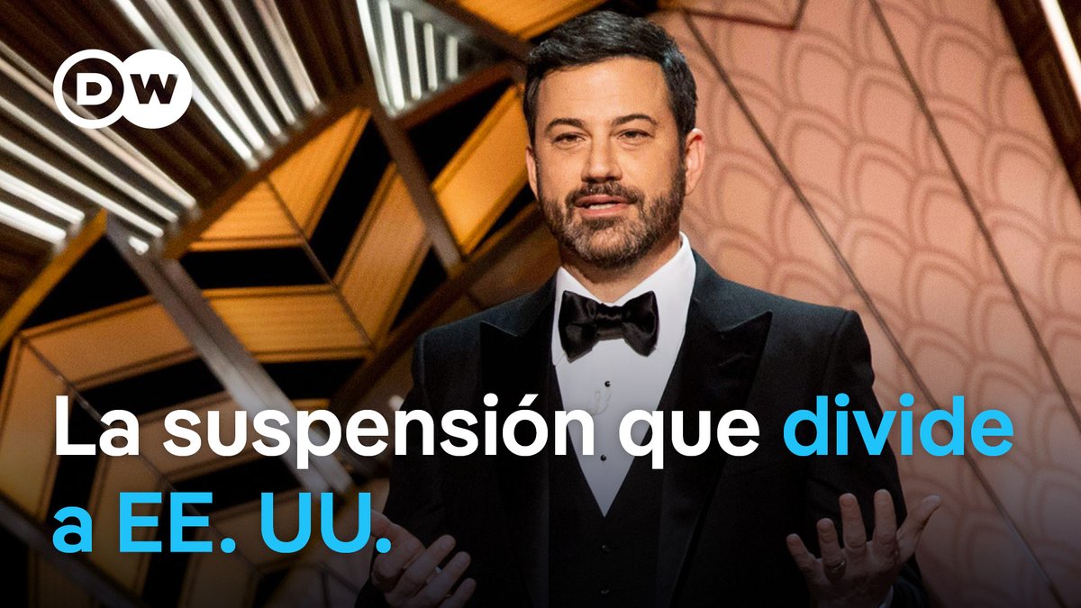 Suspensión del programa de Jimmy #Kimmel desata debate de libertad de expresión Uno de los presentadores favoritos de los estadounidenses no podrá continuar con su programa en la cadena ABC. La cadena alega comentarios de Kimmel tras el asesinato de Charlie #Kirk, pero una ola de indignación pone en entredicho las garantías de libertad de expresión en Estados Unidos bajo el Gobierno de Donald Trump. #DWNoticias /jam