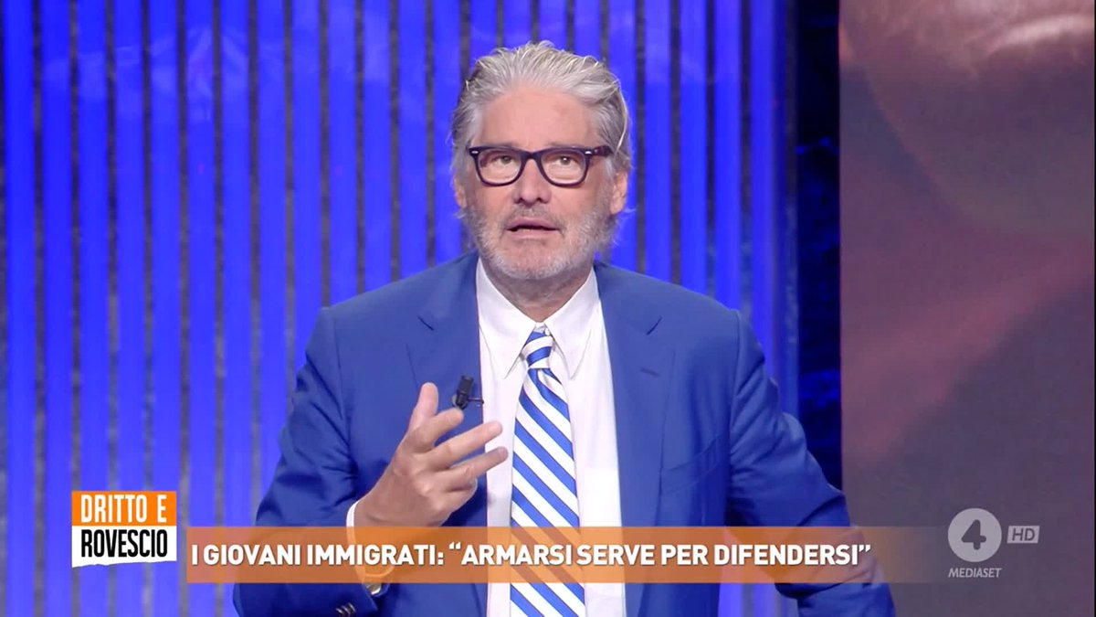 "Io mi rifiuto di andare in giro armato perché è un mio diritto circolare per l'Italia non armato senza rischiare di morire!" Paolo Del Debbio a #drittoerovescio