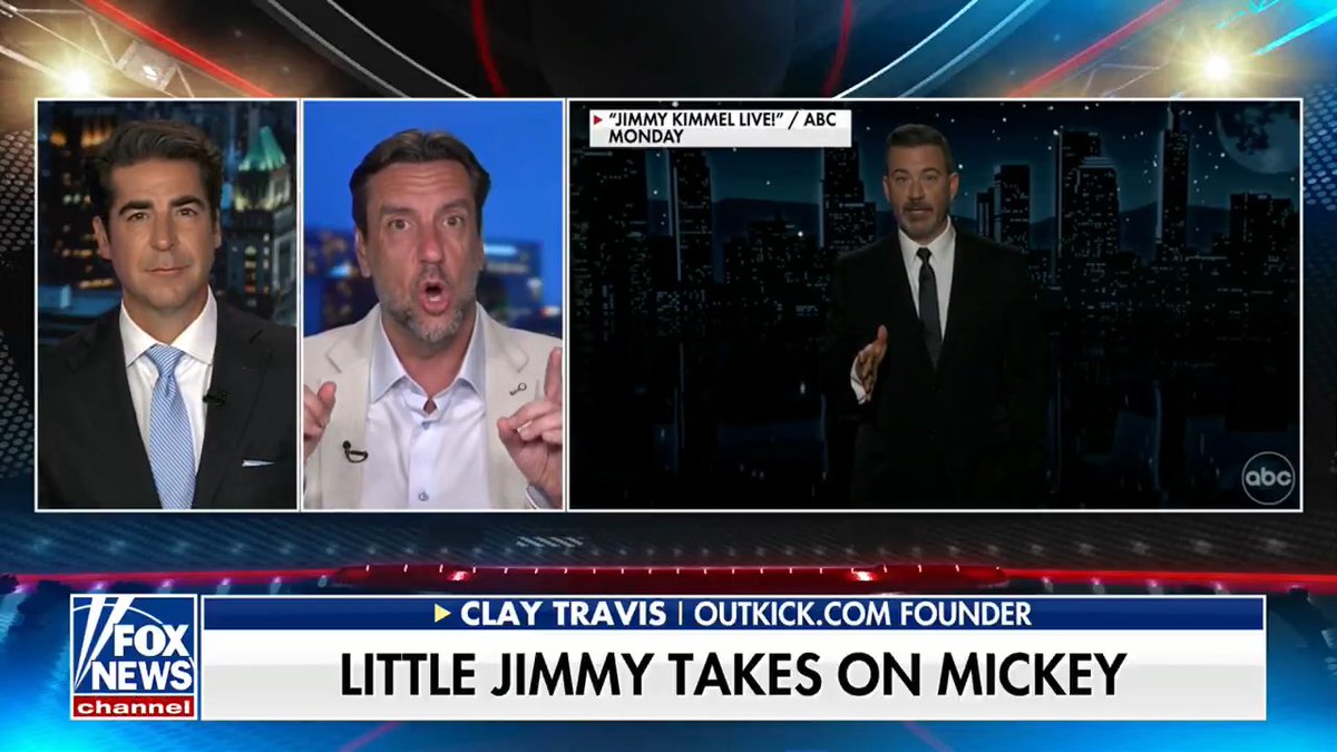 The real reason Jimmy Kimmel got suspended by Disney? Because Disney is desperate to get the NFL Network purchase approved by the Trump administration. Discussing with Jesse Watters: