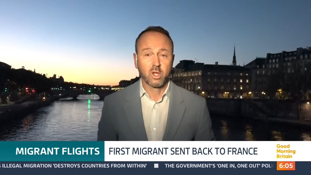A second migrant will land in France after leaving the UK this morning. But is this enough to solve the government's channel crossing crisis? @swainitv is in Paris.