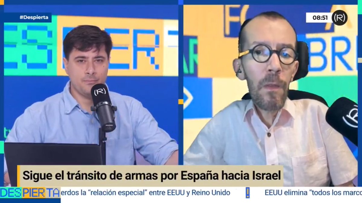 "España sigue comprando armas al Estado genocida, dos años después" Pablo Echenique sobre los anuncios en torno a Gaza e Israel que el gobierno de PSOE y Sumar sigue sin llevar a la práctica 👇🏽 📺 DESPIERTA!