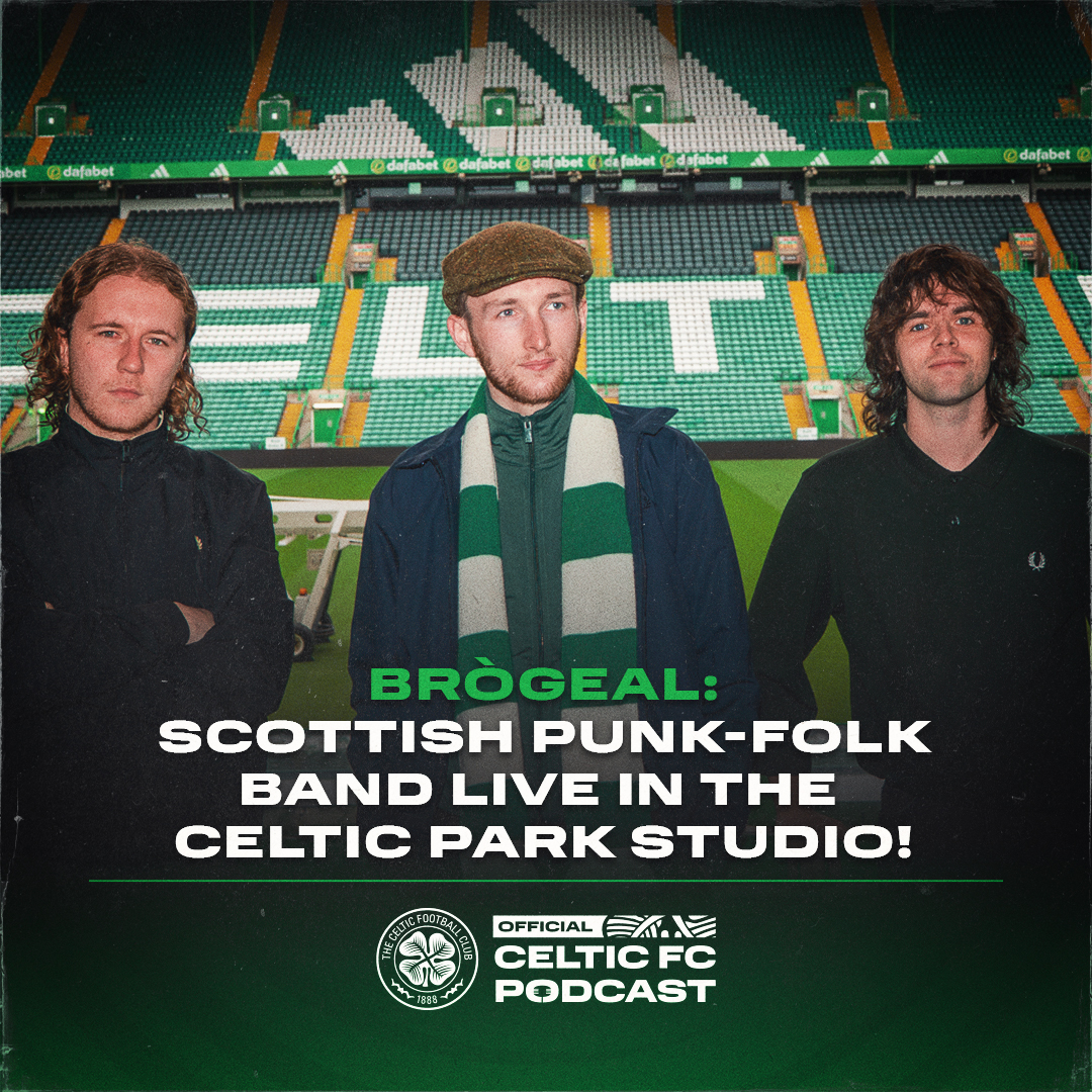 New podcast episode out now ๐จ๐๏ธ Brรฒgeal perform โGo Home Tae Yer Bedโ and โThe Lonesome Boatmanโ LIVE in the Celtic Park studio ahead of their debut album Tuesday Paper Club ๐๐ถ Full episode โคต๏ธ