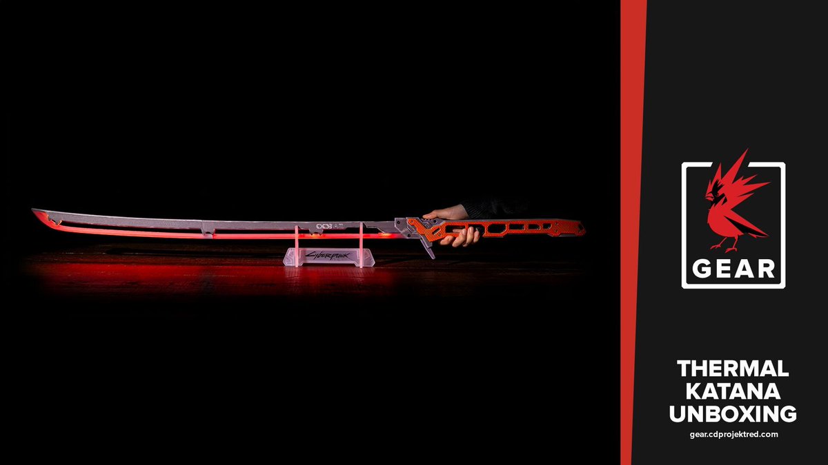 Careful! This one burns… 🔥 Thermal Errata Katana carries the heat of Night City. 🗡 See it cut its way out of the box below and secure your pre-order at CD PROJEKT RED Gear Store now: NA: 🌍:
