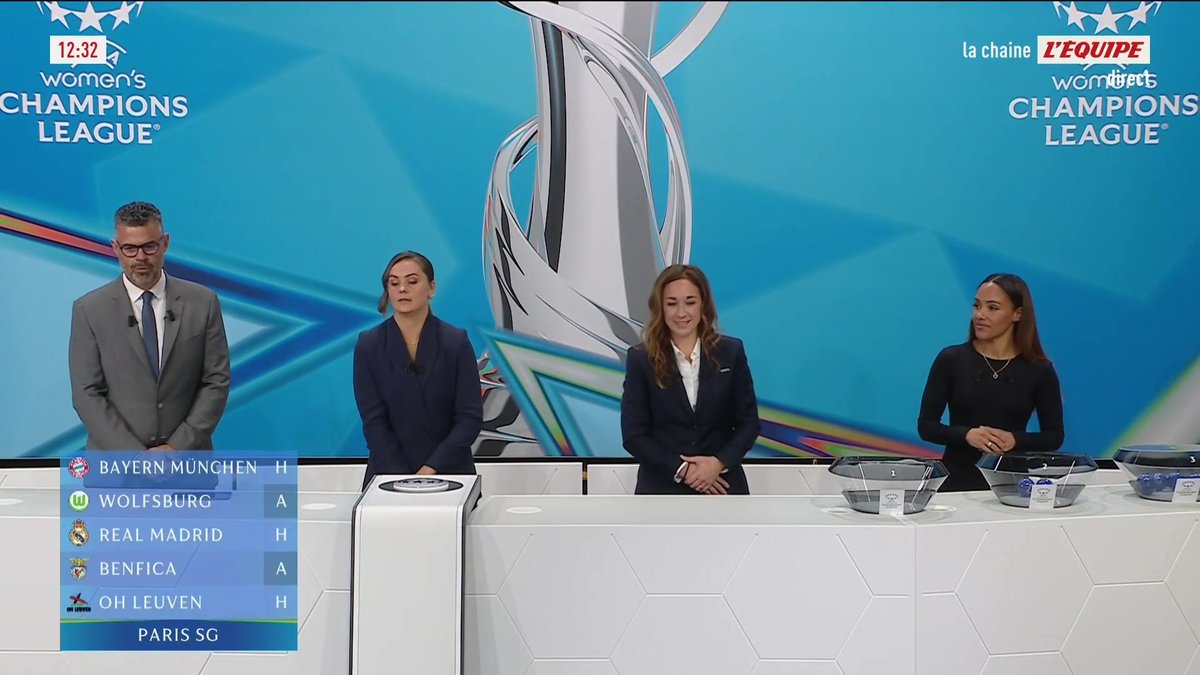 De grosses affiches attendent le PSG en phase de Ligue de Ligue des champions féminine ! Suivez la fin du tirage au sort en direct sur la chaine L’Equipe ➡️