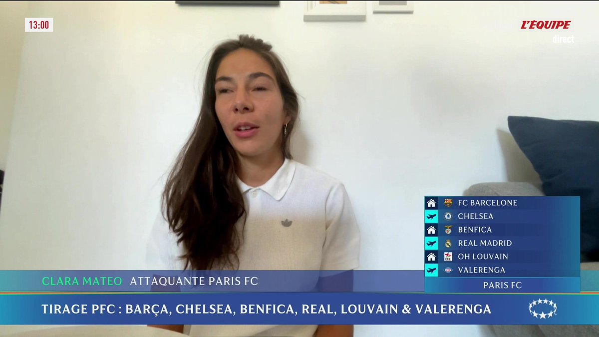 « On est heureuses. Si on est là, c’est pour jouer des équipes du top niveau européen, c’est chose faite avec ce tirage ! », assure Clara Mateo, attaquante du Paris FC, qui attend particulièrement le match contre le FC Barcelone en Ligue des champions féminine
