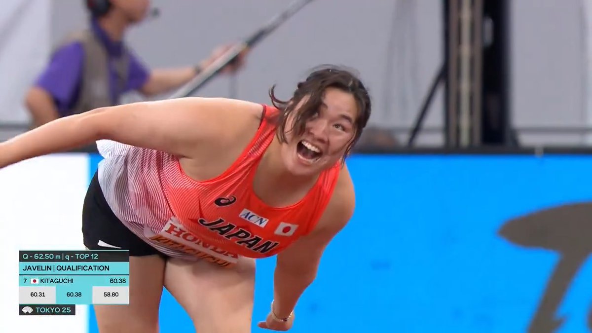 【東京世界陸上】 ▶️女子やり投 予選A '23世界陸上🥇パリ五輪🥇 🇯🇵北口榛花 選手 3回目の投擲 58m80 決勝進出はB組の結果次第 📺TBS系 生中継 ⚡️TVerでは放送同時 &amp; 全49種目LIVE配信⚡