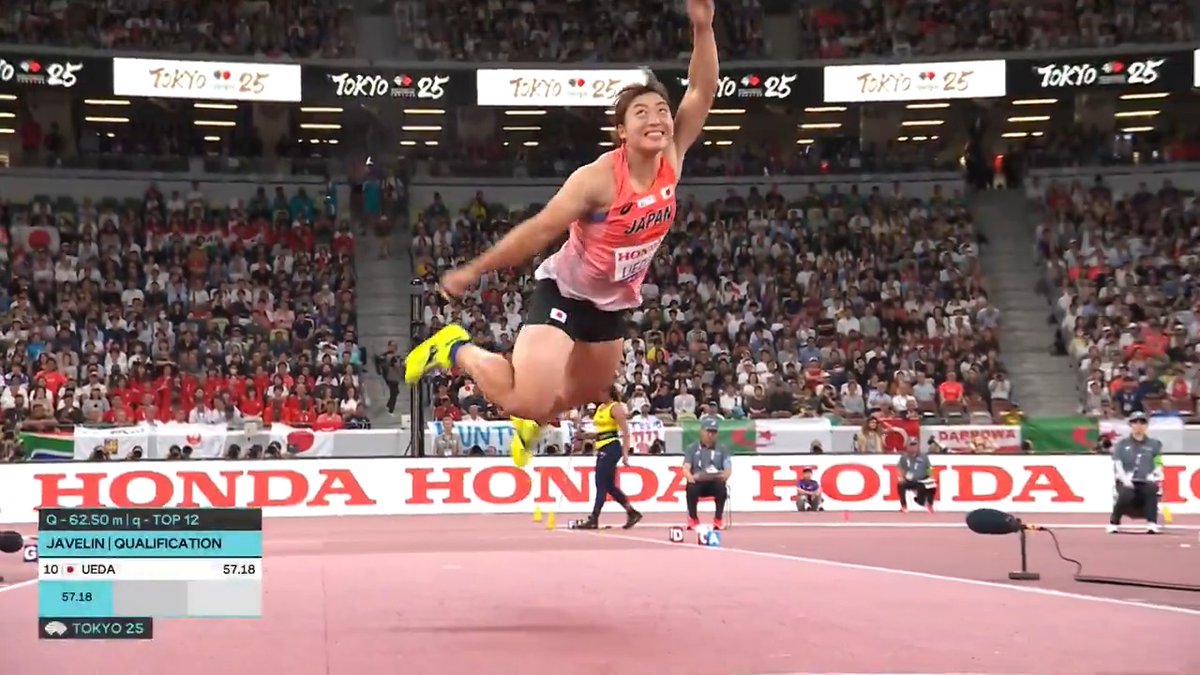 【#東京世界陸上】 ✅女子やり投 予選A 日本選手権🥇日本歴代6位🎖️ 🇯🇵#上田百寧 2回目の投擲 60m49 果たして 決勝進出なるか!!! 📺TBS系 生中継 ⚡️TVerでは放送同時 & 全49種目LIVE配信⚡