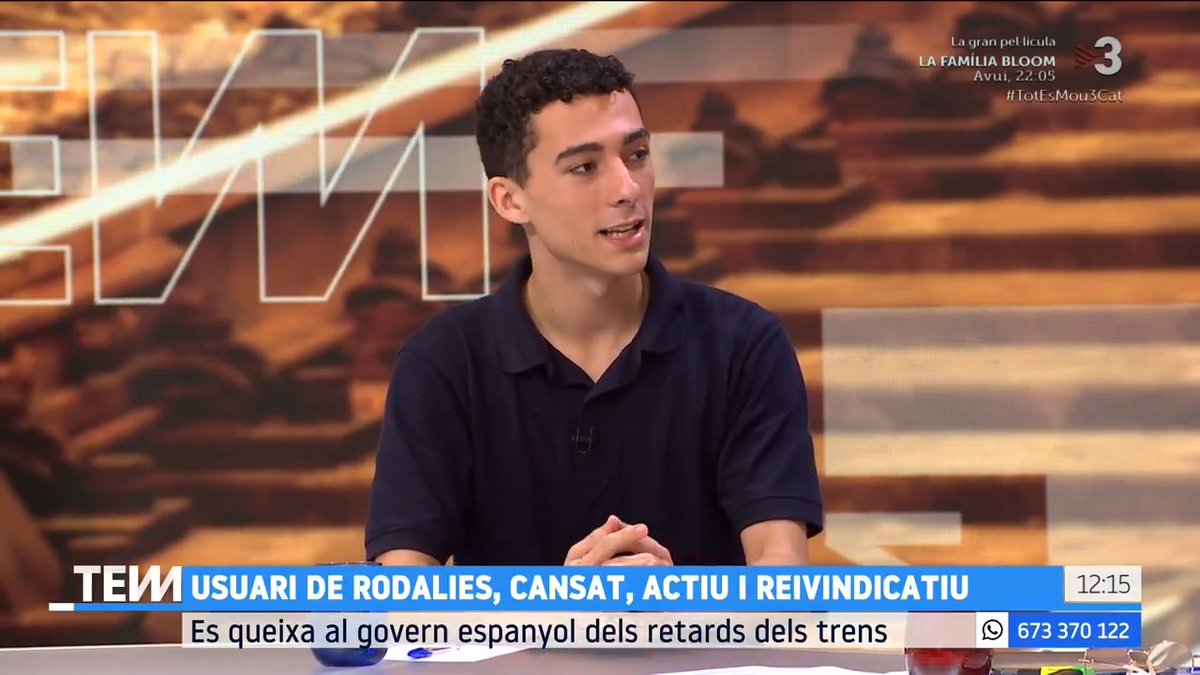 🔴 "Vull anar a judici per denunciar els danys patrimonials i morals que provoca Rodalies. Ens haurien d'indemnitzar a tots" David Pujol (Cangrijo), estudiant i usuari de Rodalies, ha fet arribar queixes al Ministeri de Transports #TotEsMou3Cat ▶