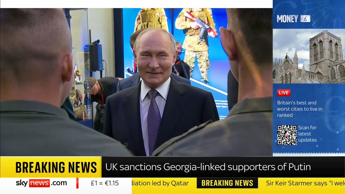 BREAKING: The government has announced new sanctions on Georgia's hidden supporters of Russia amid Putin's influence in the country 📺 Sky 501, Virgin 602, Freeview 233 and YouTube
