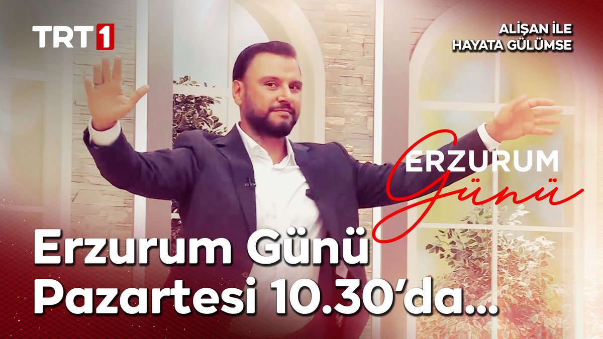 Erzurum bölümüyle, Alişan ile Hayata Gülümse programımız pazartesi günü saat 10.30’da canlı yayınla TRT 1’de. Hayata Gülümse