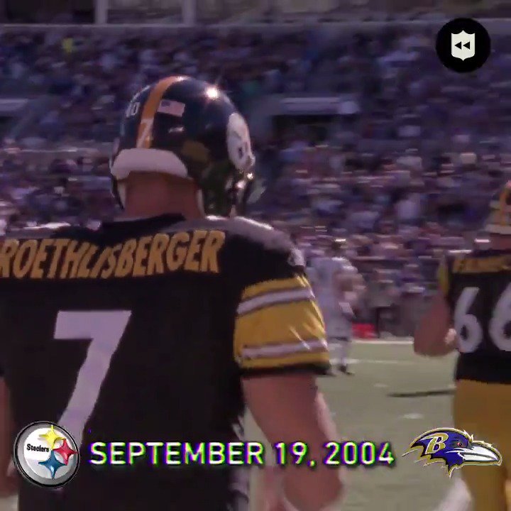 21 years ago today, the debut of Steelers QB Ben Roethlisberger on 9/19/2004 against the Ravens in Baltimore. BigBen7.com #Steelers #NFL