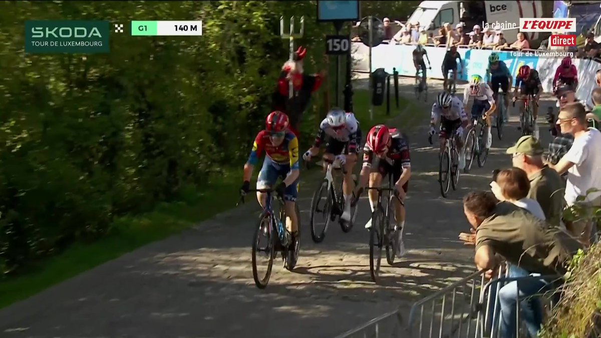 Mattias Skjelmose remporte cette 3e étape du Tour du Luxembourg devant Jordan Jegat ! #lequipeVELO