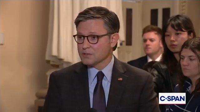 .Speaker Mike Johnson on Congressional Democrats: "If they choose to vote against this clean completely non partisan CR, then they will be choosing to shut the government down."