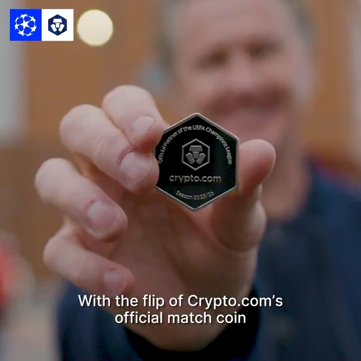 🪙 Heads or tails? Winner hands over the official match coin... 👀 Crypto.com | #UCLmatchcoin