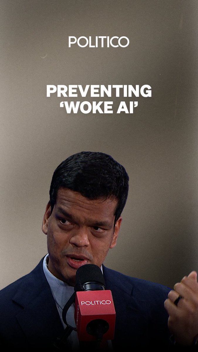 Trump's AI Advisor Sriram Krishnan tells our @dashaburns that he's against "woke AI" because models “need to be objective and they need to be truth-seeking." Hear more on this week's episode of #theconversation. Full episode out now: