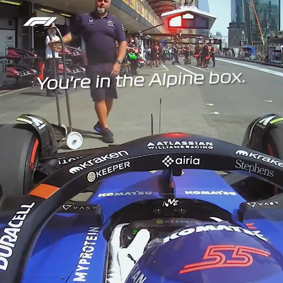 Wrong box, Carlos! 😄 #F1 #AzerbaijanGP