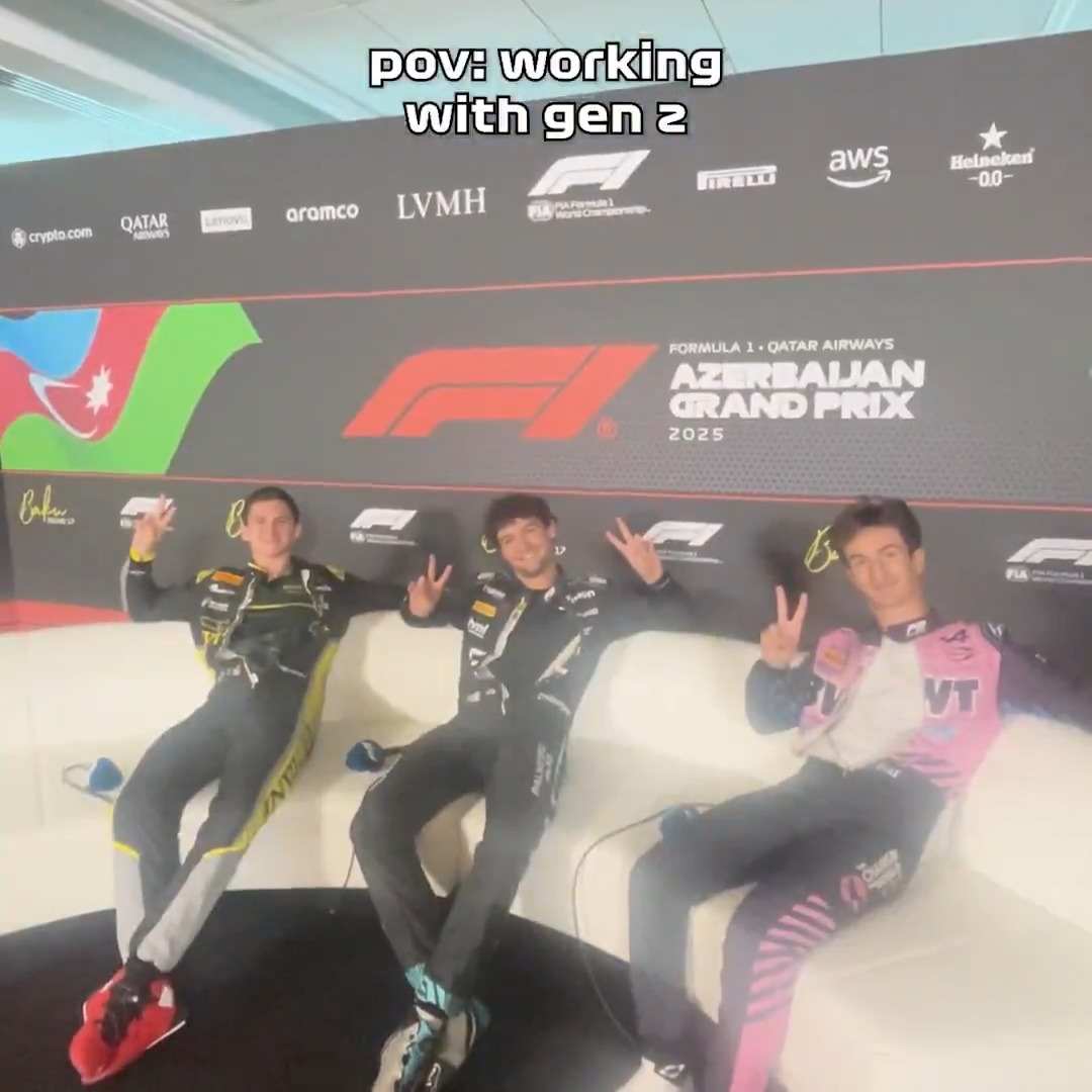 We CAN'T work like this anymore! 🙄 #F2 #AzerbaijanGP