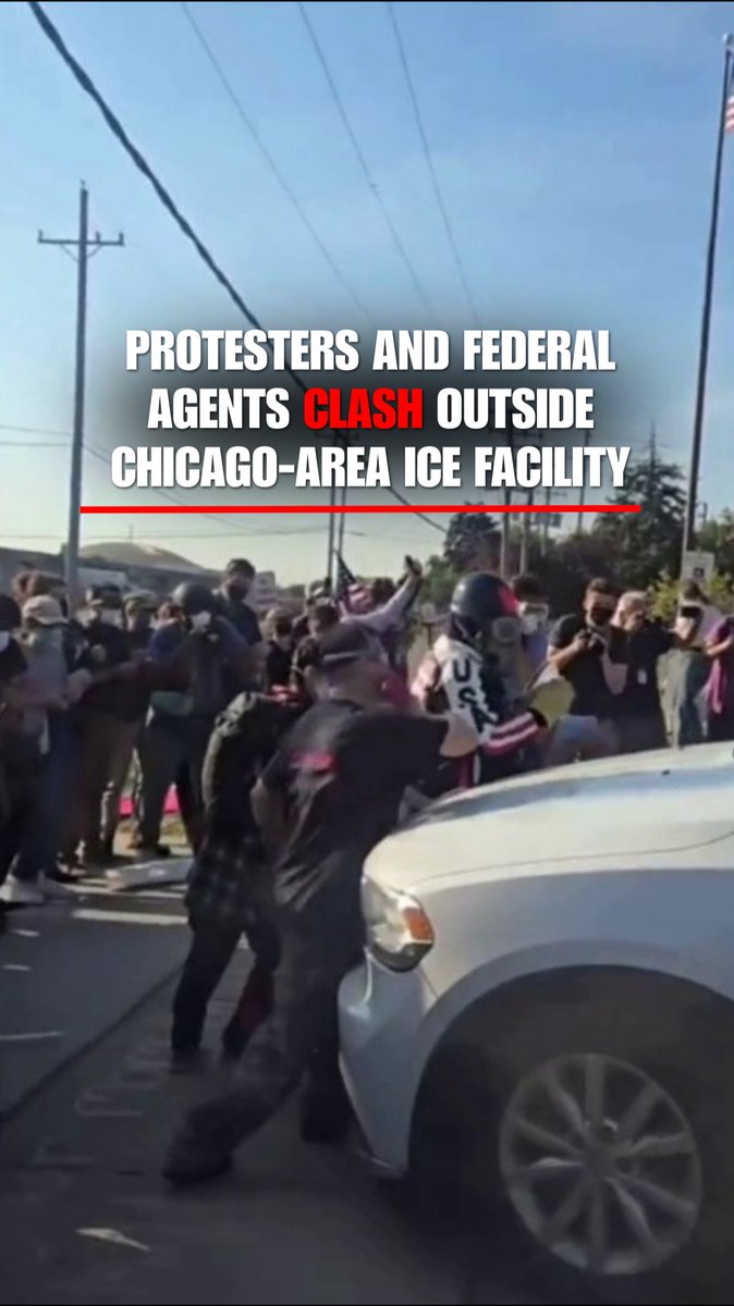 NEW: Federal agents take action against anti-ICE demonstrators blocking a car outside a processing center in Illinois on Friday, reportedly arresting at least two people.