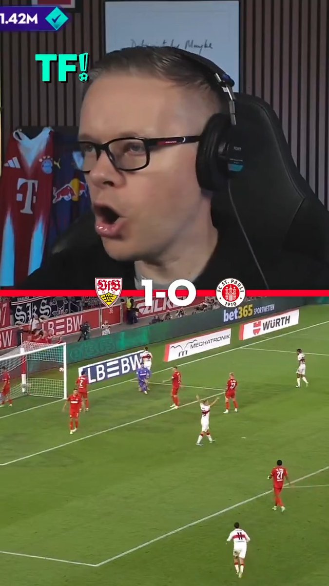 "Look at the wedge... Tiger Woods would be happy with that!" ๐๏ธโโ๏ธ Absolutely brilliant finish by Demirovic to put Stuttgart ahead on the stroke of half time! Watch the match here: