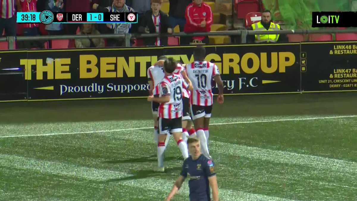 Adam O'Reilly gives the hosts the lead at The Brandywell!