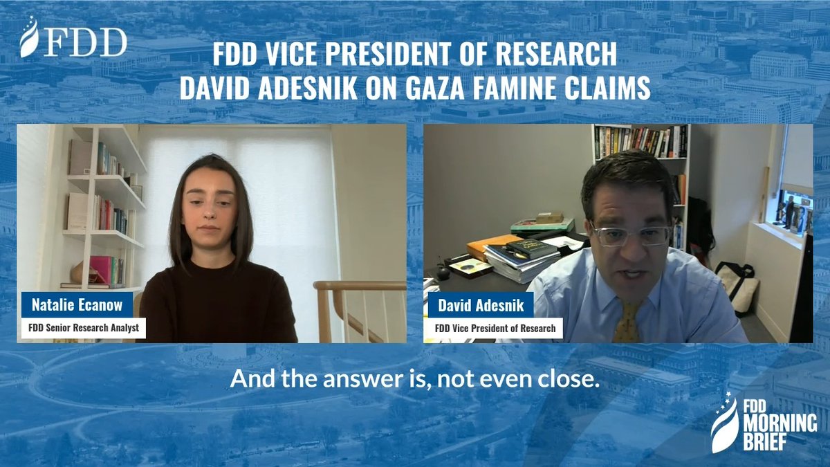 How accurate are the claims of famine in Gaza? FDD’s David Adesnik joined Natalie Ecanow on the FDD Morning Brief to examine the narratives being propagated by organizations like the IPC — and to separate fact from fiction. 📺 🎧