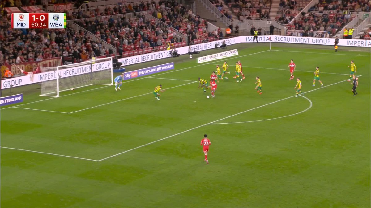 Wonderful football from Middlesbrough! 👏 Kaly Sène scores his first goal for the club! 🙌