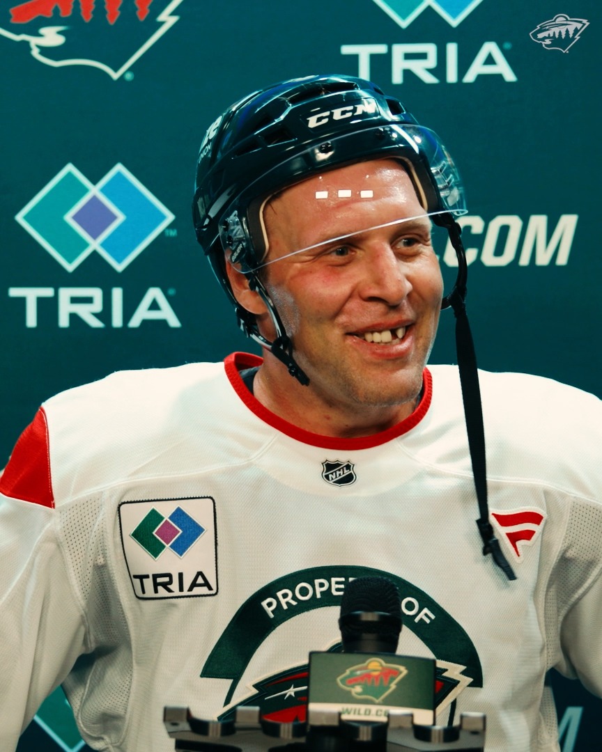 "I'm appreciative to still be here" 🗣️ Jack Johnson on being grateful to get a tryout as he nears top 5 in US defenseman games played #mnwild
