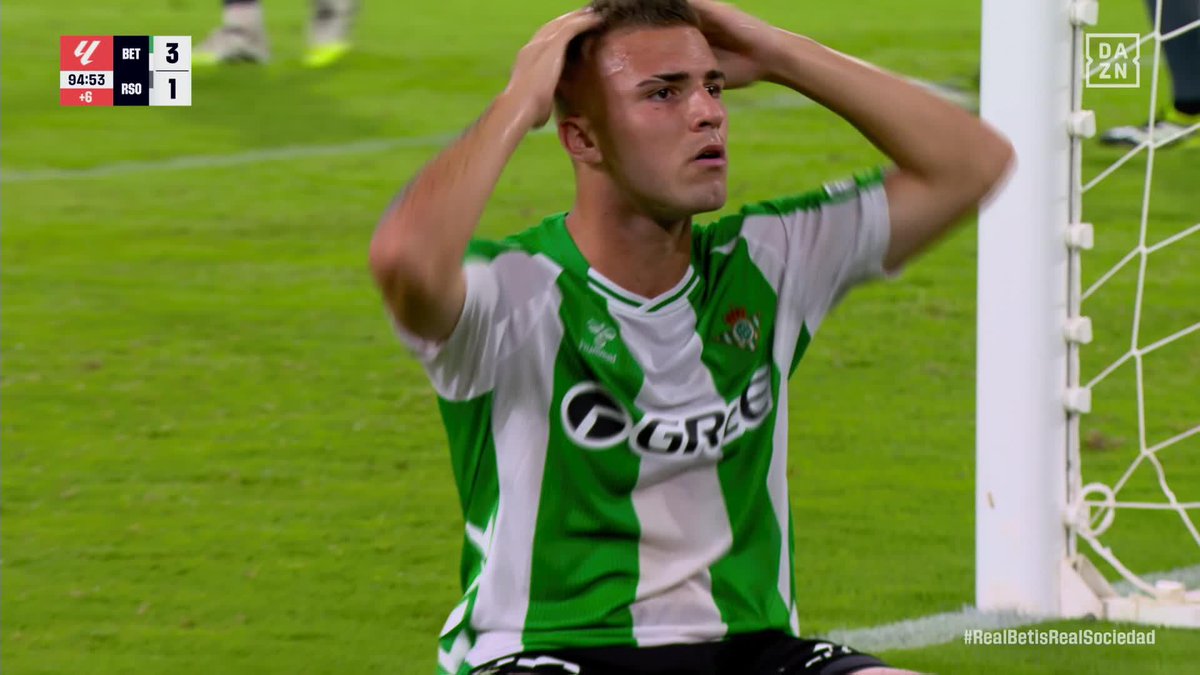 INCREÍBLE 🤯 La oportunidad que tuvo Pablo García para marcar su primer gol con el Betis #LALIGAenDAZN ⚽