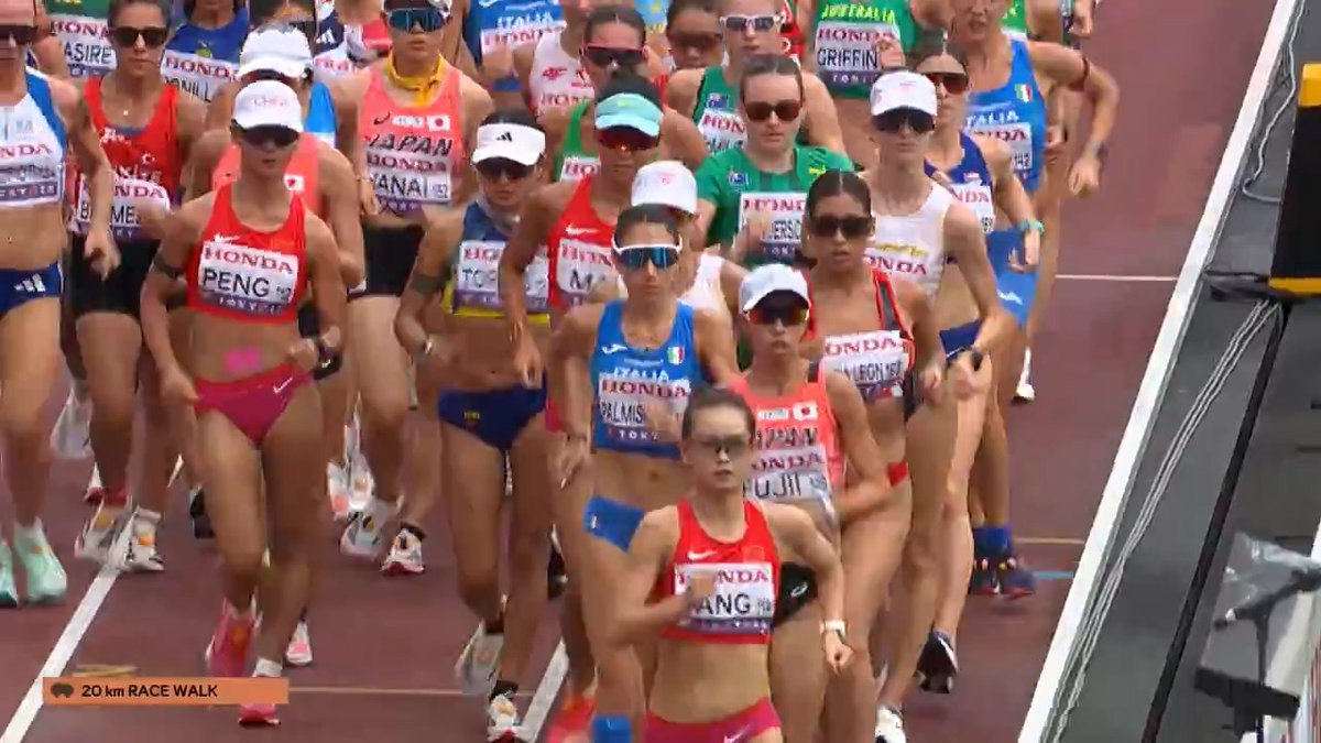 【 #東京世界陸上 】 ✅女子20km競歩 世界陸上も残りあと2日!!!! 女子20km競歩 がスタートしました👣 🔥念願の🥇金メダルへ🔥 🇯🇵#藤井菜々子 🇯🇵#岡田久美子 🇯🇵#柳井綾音 📺TBS系列 生中継 ⚡️TVerでは放送同時 & 全49種目LIVE配信⚡
