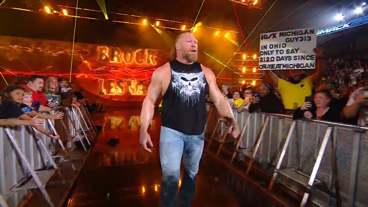NOT MICHAEL COLE! Put him down, Brock Lesnar! 😡