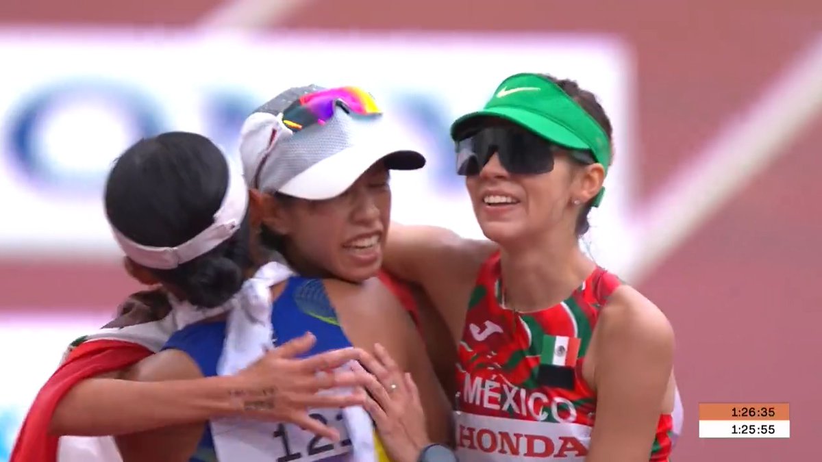 【東京世界陸上】 ▶️女子20km競歩 決勝 🥇🇪🇸ペレス 選手 1:25:54 🥈🇲🇽ゴンザレス 選手 1:26:06 ✨💐日本新記録💐✨ 史上初のメダル獲得！！！！！ 🥉🇯🇵藤井菜々子 選手 1:26:18 🇯🇵岡田久美子 選手 18位 🇯🇵柳井綾音 選手 37位 📺TBS系 生中継 ⚡️TVerでは放送同時 &amp; 全49種目LIVE配信⚡