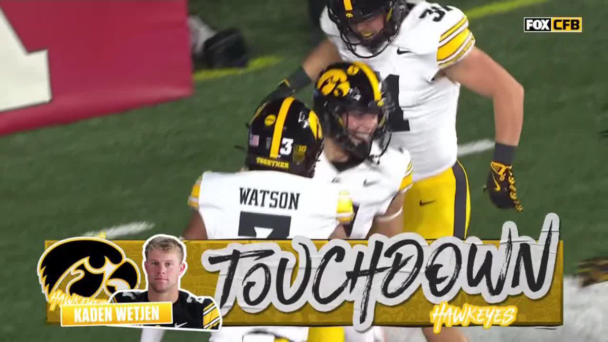 KADEN WETJEN ARE YOU SERIOUS?! Hawkeye Football starts this one off with a 100-YD kickoff return! 📺: FOX