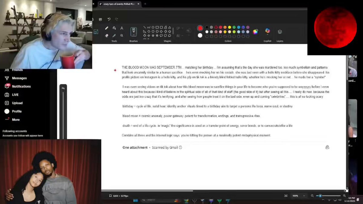xQc REVEALS a creepy email he received about the D4vd and Celeste case that exposes the REAL reason he chose her 👀 “Her birthday, September 7th, falls on the same day as the blood moon. He had no choice but to sacrifice her.”