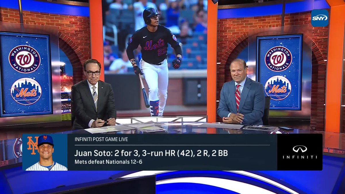 "It's always great to perform in front of so many great fans." Juan Soto talks with Steve Gelbs after hitting his 42nd home run in the Mets' win over the Nationals!