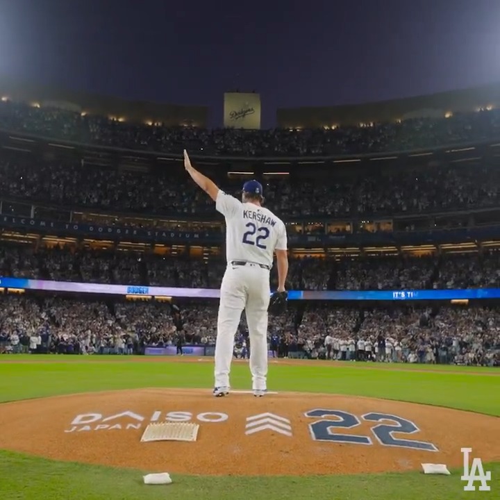 Dodger Stadium showing love to Clayton.