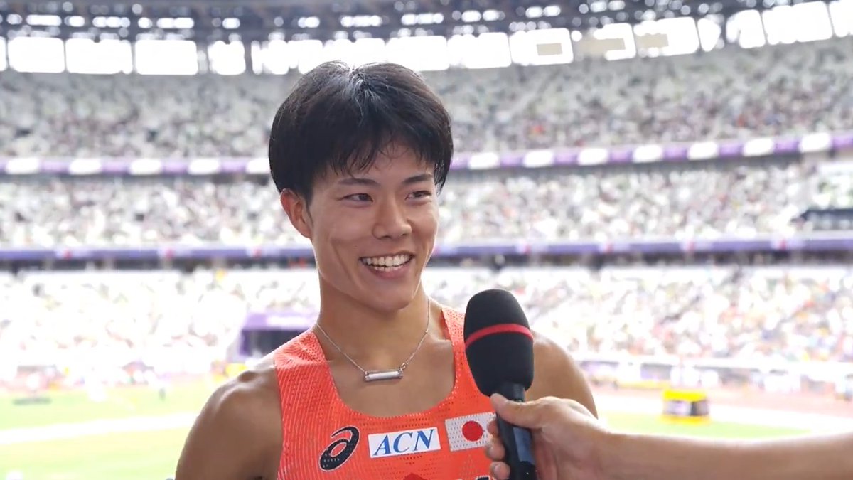 【#東京世界陸上】 ✅男子20km競歩 決勝 ✨🎉世界陸上初出場🎉✨ 見事7位入賞💪 🇯🇵#吉川絢斗 のインタビューです! 🗣️「幸せな1時間20分でした! チーム競歩の想いを込めて歩くことが できたので頑張れました。」 📺TBS系 生中継 ⚡️TVerでは放送同時 & 全49種目LIVE配信⚡