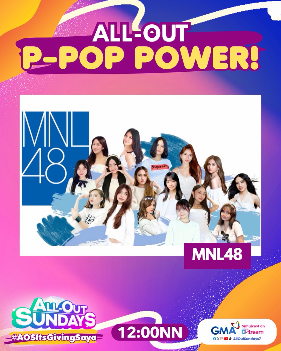#AllOutSundays: It’s giving p-pop perfection as MNL48 performs live this Sunday! 💖 Official hashtag: #AOSItsGivingSaya