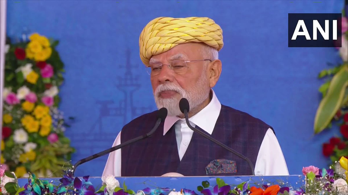#WATCH | Gujarat | Addressing a public rally in Bhavnagar, PM Modi says, "Duniya mein koi hamara bada dushman nahi hai. Agar hamara koi dushman hai toh woh hai dusre deshon par hamari nirbharta..." "Today, India is moving forward with the spirit of 'Vishwabandhu'. We have no major enemy in the world. Our biggest enemy is our dependence on other countries. This is our biggest enemy, and together we must defeat this enemy of India, the enemy of dependence. We must always reiterate this. The greater the foreign dependence, the greater the country's failure. For global peace, stability, and prosperity, the country with the world's largest population must become Atmanirbhar. If we remain dependent on others, our self-respect will be hurt. We cannot leave the future of 1.4 billion countrymen to others. We cannot leave the resolution for the country's development to the dependence of others. We cannot put the future of future generations at stake... There is only one medicine for a hundred sorrows, and that is a self-reliant India..." (Source: ANI/DD)