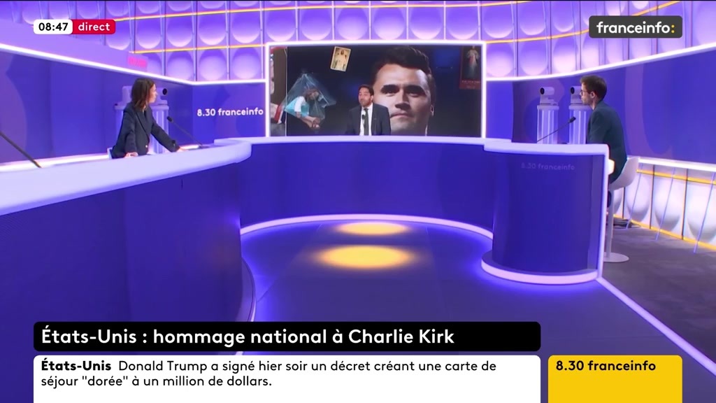 🔴 Hommage à Charlie Kirk ➡️"Il est quand même un martyr de la liberté d'expression", réagit Thomas Ménagé.