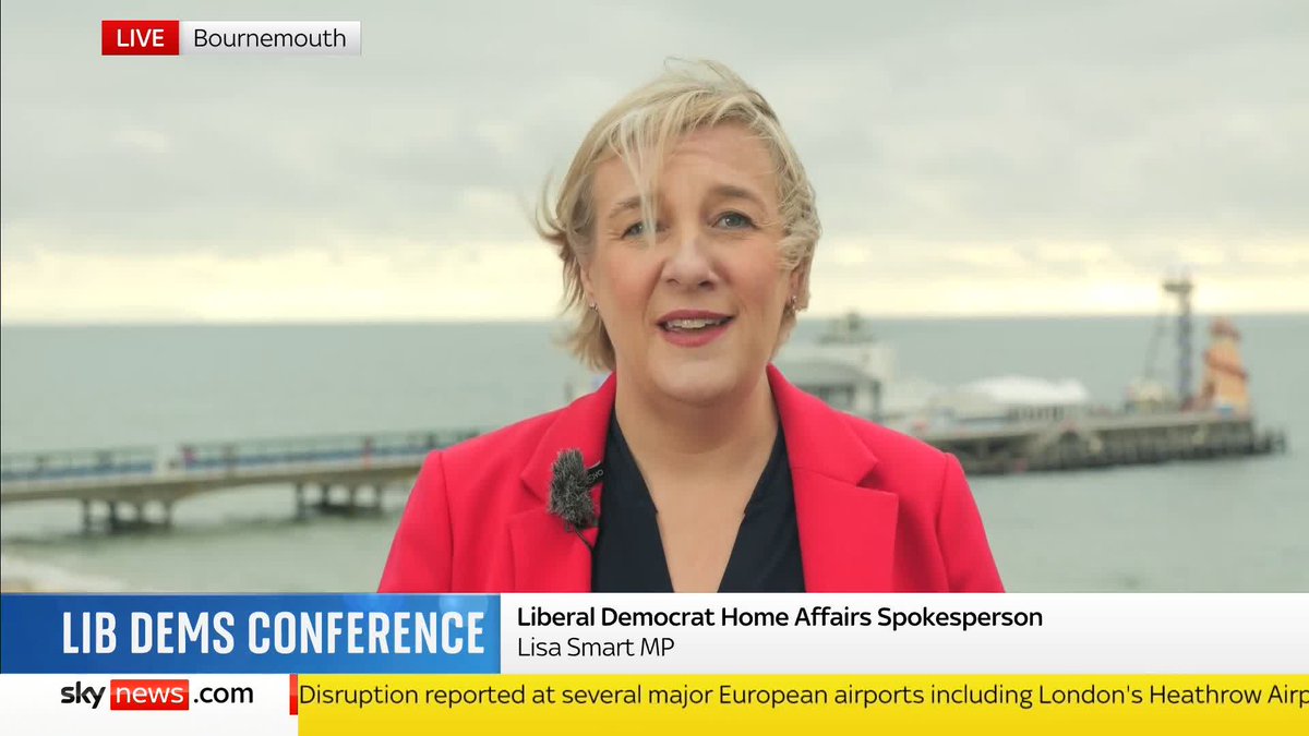 Lib Dem home affairs spokesperson Lisa Smart calls on the government to declare a national emergency to deal with the asylum backlog. The party is hosting its annual conference in Bournemouth this weekend. 📺 Sky 501, Virgin 602 and YouTube