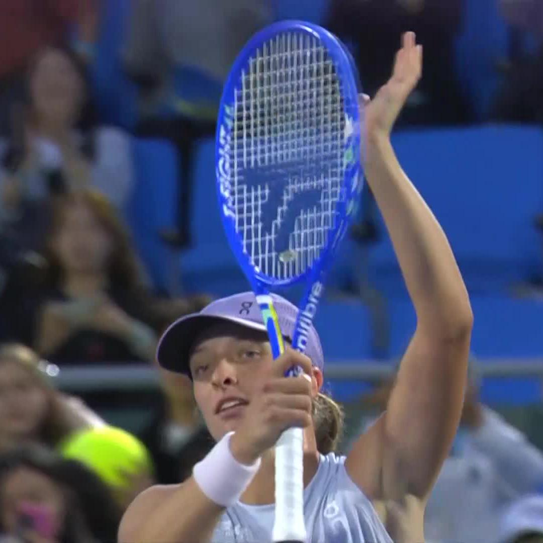 Finishing with a flourish 👏 Iga Świątek beats Joint 6-0, 6-2 to reach the final in Seoul. #KoreaOpen