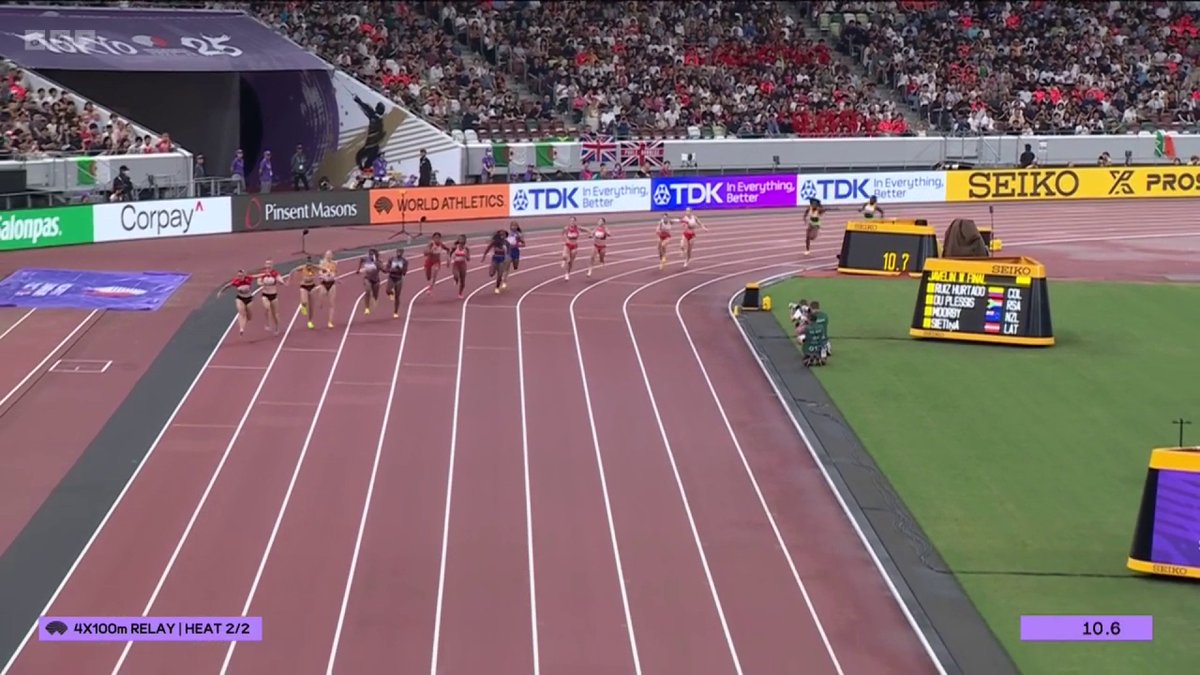 Great Britain are through to the final of the Women's 4x100m at the #WorldAthleticsChamps.