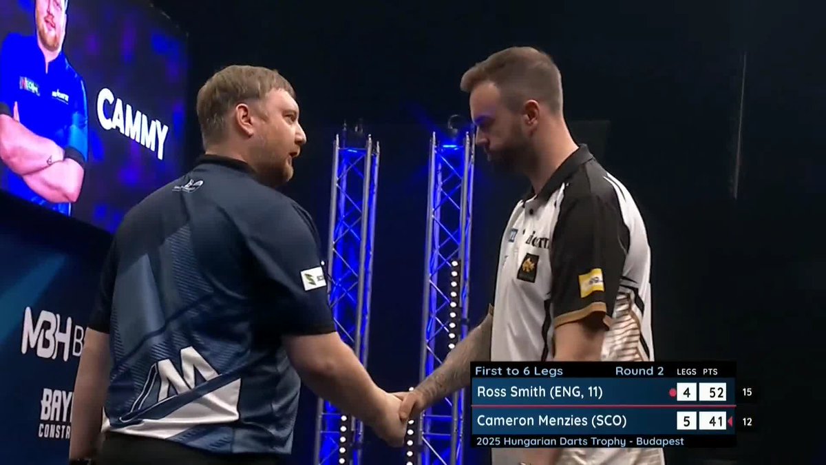 MENZIES SINKS SMITH! Impressive resilience from Cameron Menzies, who defies his earlier double trouble to complete a 6-4 victory over Ross Smith! 📺 #ET12 | R2