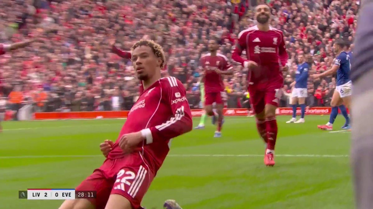 Hugo Ekitike gets his first Merseyside derby goal as Liverpool now lead 2-0 🤩 TNT Sports &amp; discovery+ UK