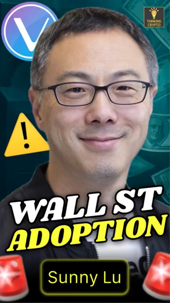 🚨 DEMAND FOR CRYPTO IS SURGING! Sunny Lu, Co-founder and CEO of VeChain, highlights the growing demand from Wall Street institutions for crypto and blockchain technology. Watch the full interview #blockchain #Vechain #crypto #wallstreet #thinkingcrypto Sunny LU @VeChain VeChain Thinking Crypto Podcast