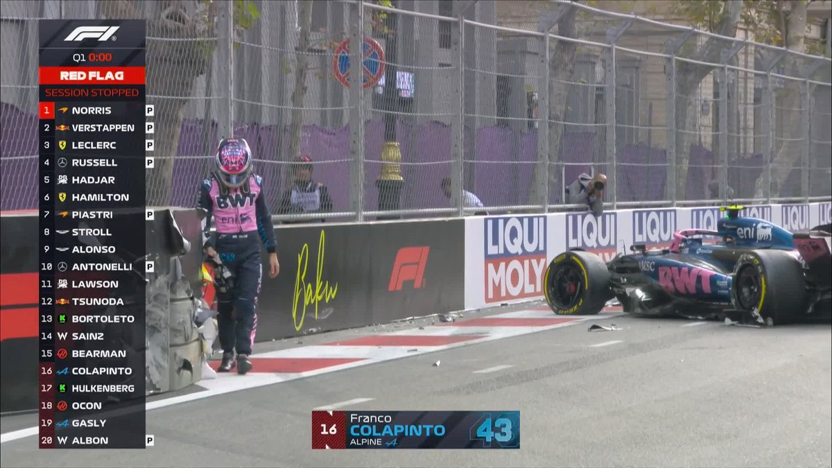 A NIGHTMARE end to the session for both Alpine drivers 🫣